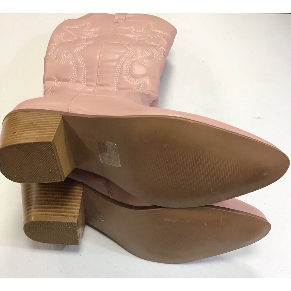 Woman’s Light Pink Tall Cowboy Boots Size 11 🩷 - Picture 3 of 7